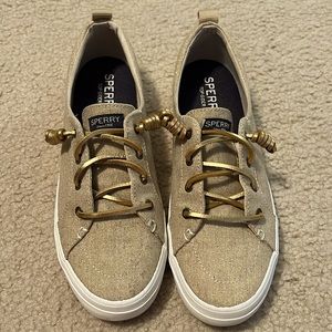 Like New Sperry Top Sider Gold Shoes